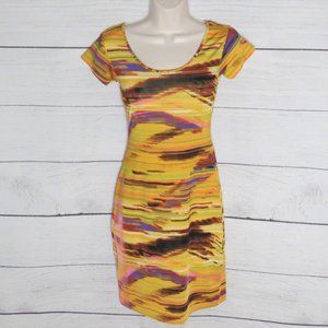 Multicolored Minidress with Mesh Back